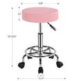 thumbnail image 4 of Silla de salón giratoria ajustable Rolling Stool Yaheetech, rosa, 4 of 9