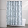 thumbnail image 5 of Fabric Shower Curtain - 72 x 72 Inch, Blue/Gray Medallion, 5 of 5
