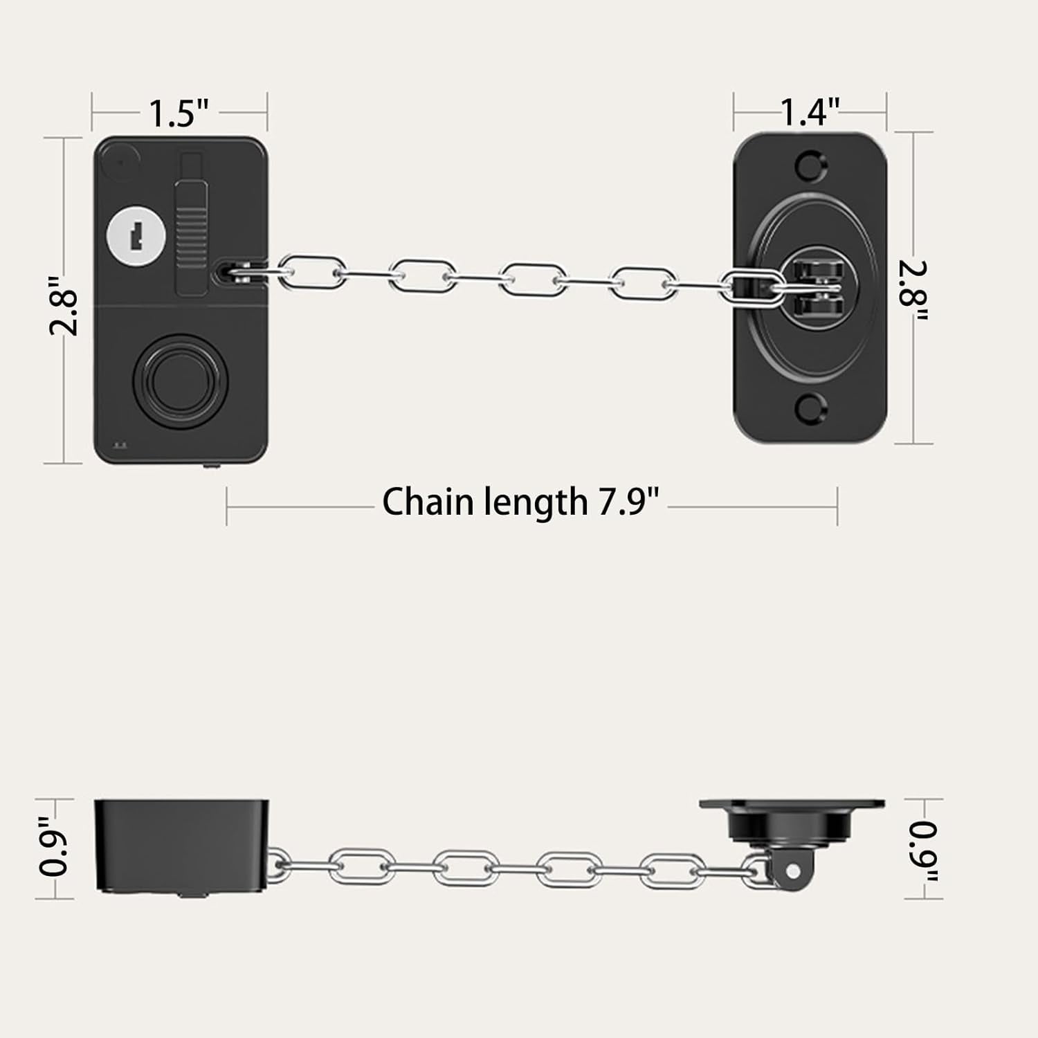 Child Door Lock with Abnormal Alarm (White 2Pack),Door Locks for Kids Safety, for Door Monkey, Child Proof Door Lock, Drawers and Child Safety Cabinet Locks, 3M Adhesive No Drilling