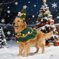 thumbnail image 5 of Dog Christmas Outfit with Christmas Tree Hat and Dress, 2-Piece Set, Green, for Small Dogs, Pet Holiday, 5 of 7