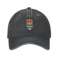 thumbnail image 2 of XMXT Cotton Baseball Cap, Cartoon King Skull Print Mens Baseball Hats, Black, 2 of 9