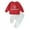 Red, variant on Bagilaanoe 2Pcs Toddler Baby Girl Boy Valentine’s Day Clothes Letter Print Long Sleeve Sweatshirt Tops + Sweatpants 3M 6M 12M 18M 24M 3T Kids Pants Set