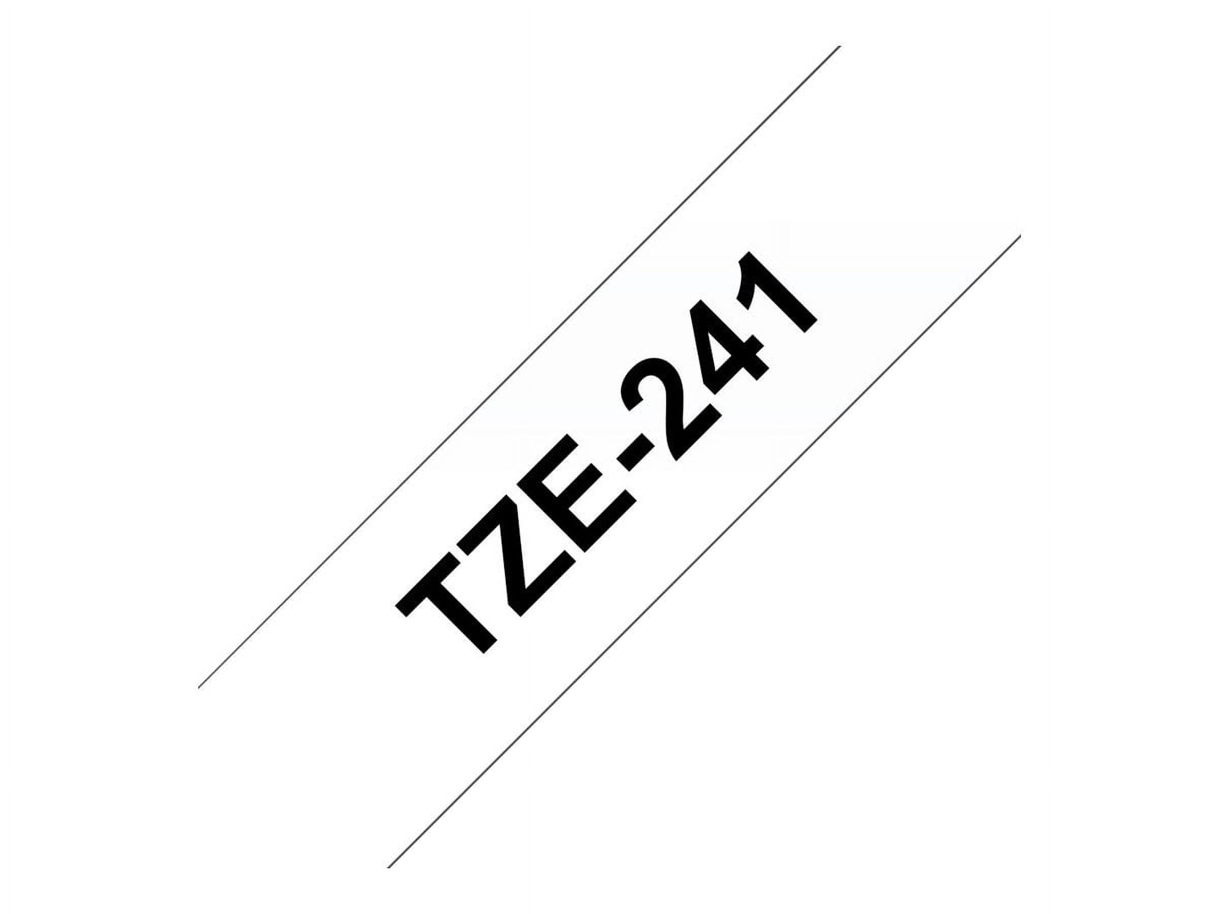 Genuine Brother 3/4" (18mm) Black on White TZe P-touch Tape for Brother PT-1950, PT1950 Label Maker