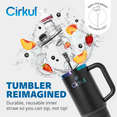 thumbnail image 6 of Cirkul 30oz Travel StrawSip Double-Wall Insulated Stainless Steel Tumbler with Handle, Eclipse (Black Purple), 6 of 15