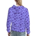 thumbnail image 7 of Haiem Purple Snowflake Elegance for Women's Fashion Hoodies & Sweatshirts with Kangaroo Pocket,Hooded Sweatshirt with Eye-catching Drawstrings-Large, 7 of 7