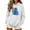 White Sweatshirts, variant on Jsaierl Women's Halloween Sweatshirts Plus Size Ghost Graphic Pullover Hoodies Stretch Work Long Sleeve Sweater Tops Halloween Clothes, Sizes S-2XL