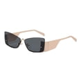 thumbnail image 3 of Gafas de sol rectangulares Yuyangstore montura ligera Gafas futuristas sin montura Dorado, 3 of 8