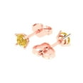 thumbnail image 2 of Clara Pucci 0.5Ct Natural Citrine Round Cut VVS1 Push Back Stud 18k Solid hypoallergenic Gold Designer Earrings For November, 2 of 7