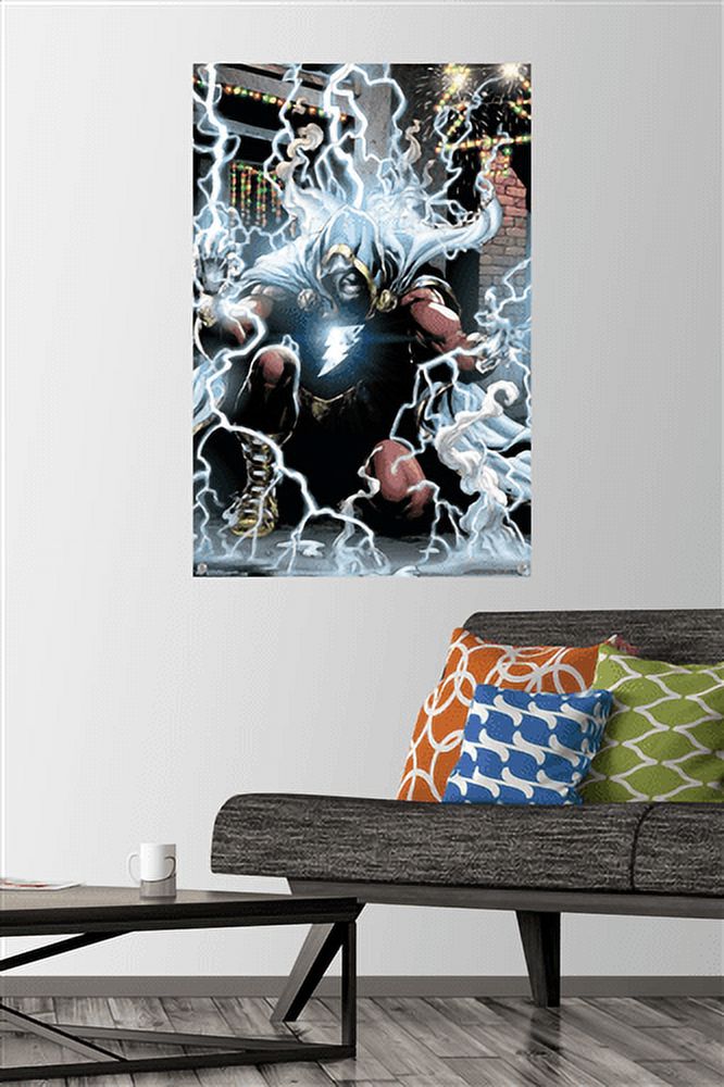 DC Comics Movie - Shazam - Lightning Wall Poster with Push Pins, 22.375" x 34"