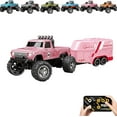 thumbnail image 1 of RipRush Mini Monster 1:64 Off-Road LED Alloy Racer, 2.4GHz Off-Road Remote Control Car, New Rechargeable Alloy Shell Mini RC Cars with Lights and Trailer, 1 of 7