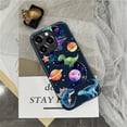 thumbnail image 3 of Case for iPhone 14 Pro Case, Hybrid 2-Layer Silicone Protective Glossy Case for Girl Women Case for iPhone 14 Pro Dinosaur Universe Pattern, 3 of 7