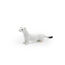 Weasel, White, Museum Quality Rubber Animal, Educational, Realistic Hand Painted Figure, Lifelike Model, Figurine, Replica, Gift, 3 1/2" M052 B639