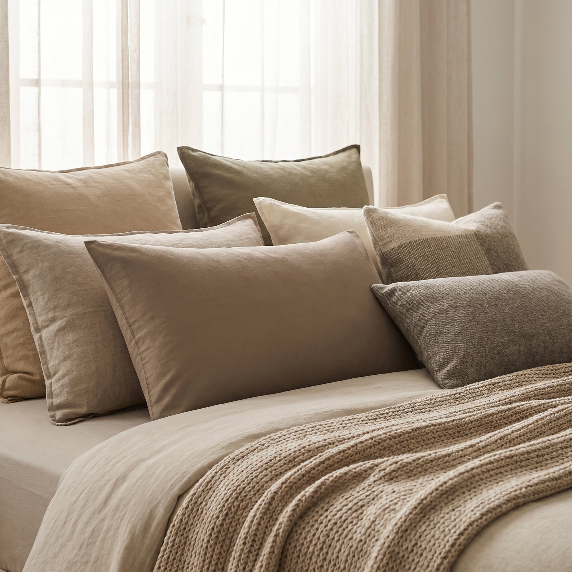 Unique Bargains Smooth and Cool Envelope-style Closure Durable Bedding Pillowcases Brown