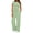 F-Light Green, variant on Summer 2 Piece Outfit Set for Women Ruched Short Sleeve Tops and Wide Leg Pants with Pockets Casual Tracksuit Sets Ladies Loungewear