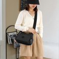 thumbnail image 4 of Women's Crossbody Bag, Waterproof Nail Crossbody Bag, Adjustable Strap Messenger Bag, Multiple Pockets #4 Black-c, 4 of 5