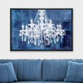 thumbnail image 2 of wall26 Framed Canvas Print Wall Art White Chandelier Silhouette on Navy Background Decorative Lights Digital Art Modern Art Chic Relax/Calm Multicolor for Living Room, Bedroom, Office - 16"x24&q, 2 of 5