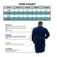 thumbnail image 2 of Fashion Mens Solid Color Fleece Robe  Shawl Collar Bathrobe 4 Size M L XL XXL, 2 of 6