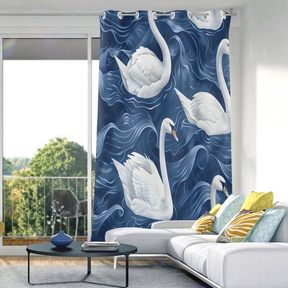 Swans Blackout Curtains 84"x52" Thermal Insulated Curtain 1 Panel