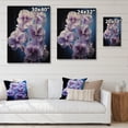 thumbnail image 4 of Designart "Purple Flowers Pansies Black" Floral Print on Natural Pine Wood, 4 of 5
