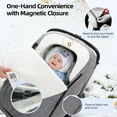 thumbnail image 3 of Baby Car Seat Cover, Caveen Winter Infant Carseat Canopy, Warm Plush Fleece Shield Covers to Protect Baby from Cold Wind Snow, Grey, 3 of 9