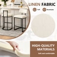 thumbnail image 4 of CRERIYO Counter Height Bar Stools Set of 2, Upholstered Kitchen Island Chairs with Thick Padded Seats, Backrests and Sturdy Metal Frame, Beige, 4 of 9