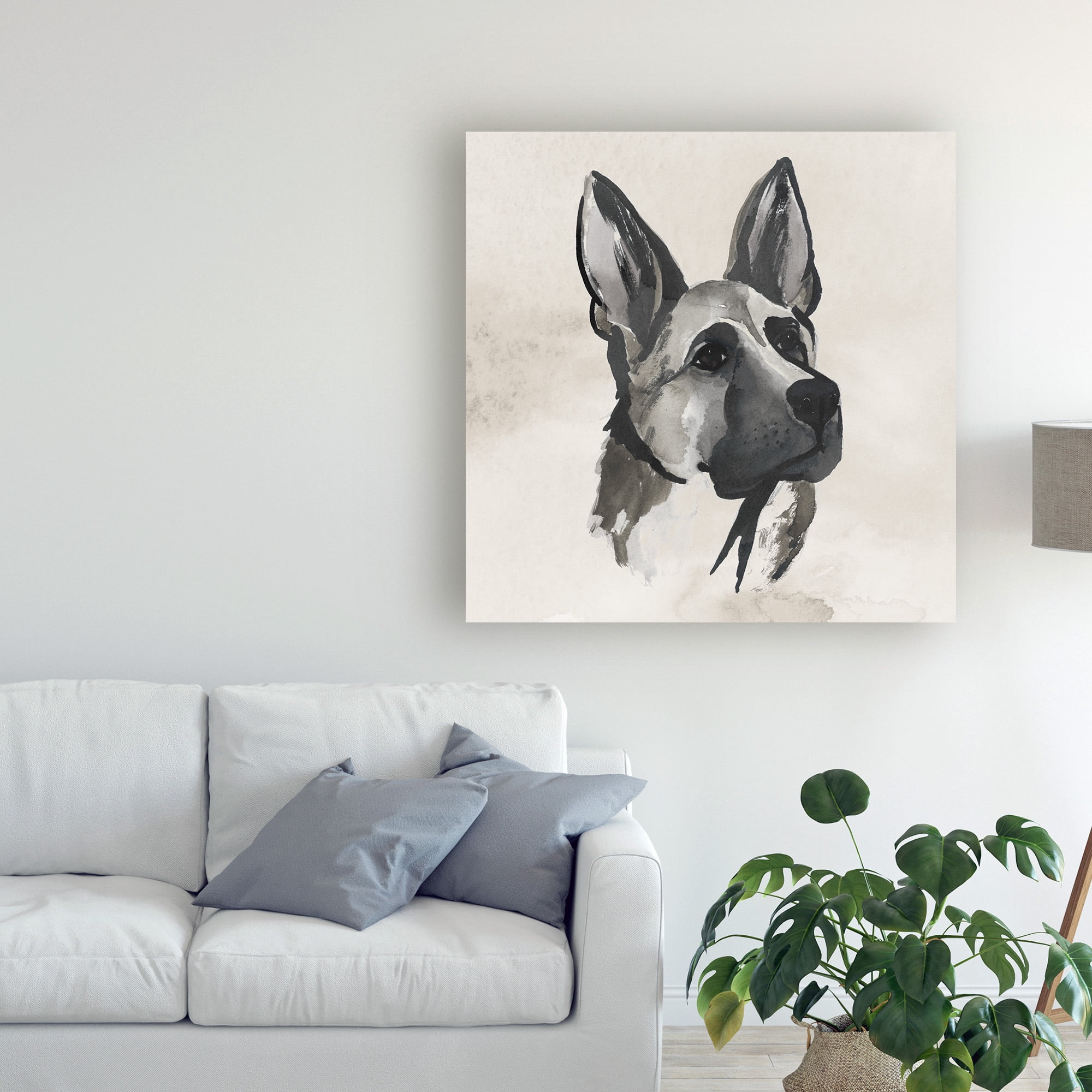 Inked Dogs IV' Canvas Art by Grace Popp