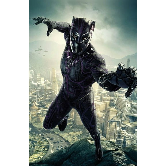 Black Panther Diamond Painting Kits for Adults Beginner,5D DIY The Avengers Diamond Paintings Kit Full Drill Diamond Art for Arts Rhinestone Wall Decor Gift 12X16inch