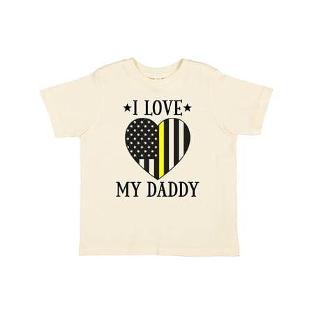 

Inktastic Dispatcher Daddy Gold Line Emergency Gift Toddler Boy or Toddler Girl T-Shirt