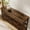 Retro color, variant on 52" Industrial Console Table with 3 Storage Drawers & 3-Tier Shelves - Metal Entryway Table for Hallway, Behind Couch, Living Room