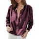 thumbnail image 1 of Nueva camisa informal de manga larga de lino para mujer: jersey retro con botones, poliéster/spandex, corte holgado., 1 of 4