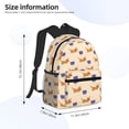 thumbnail image 4 of Haiem Dachshund Lightweight Backpack for School, Classic Basic Water Resistant Casual Daypack for Travel with Bottle Side Pockets, 4 of 8