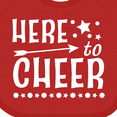 thumbnail image 4 of Inktastic Here to Cheer- cheerleading with arrow and stars Boys or Girls Baby Bib, 4 of 4