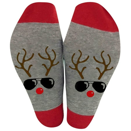 

Christmas Winter Cotton Socks Men and Women Color Blocking Breathable Stockings