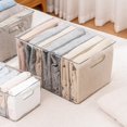 thumbnail image 3 of Organizador de ropa para armario, plástico, transparente, 7 rejillas, cajón para sujetador, divisor, caja para vaqueros, 3 of 7