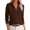 Coffee, variant on Women Quarter Zip Long Sleeve Solid Color Soft Knit Fall Pullover Sweater, S
