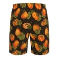 thumbnail image 6 of Kdxio Orange Pumpkin Pattern Mens Casual Shorts - Drawstring Summer Beach Sports Shorts for Men, 6 of 9
