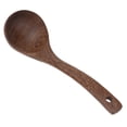 thumbnail image 3 of Wood Spoon, Round Hanging Hole One-Piece Soup Scoop Multifunction  for Cooking for Sugar for Tea Curved Handle Small Size, 3 of 8