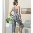 thumbnail image 3 of Doublju Women's Sleeveless Racerback Capri Pajama 2 Pcs Set (Plus Size Available), 3 of 5