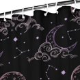 thumbnail image 3 of Gothic Shower Curtain Set - Dark Celestial Moon & Star Print, Mystical Cosmic Bath Decor, Waterproof Polyester 72"Wx72"L, Goth Aesthetic Gift, 3 of 5
