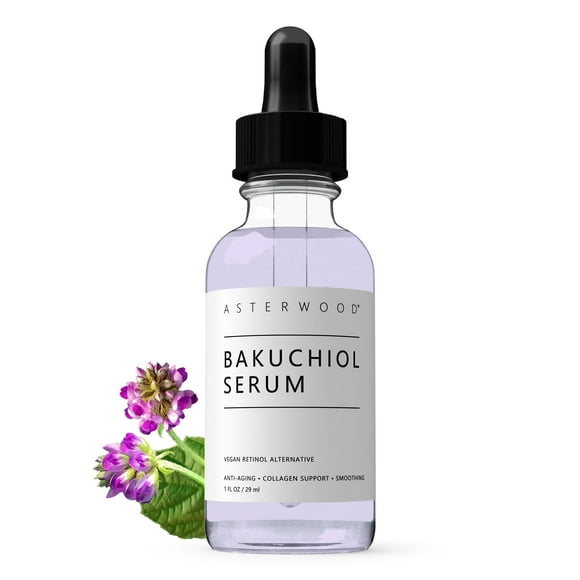 Sérum Asterwood Bakuchiol para rostro, 29 ml, antienvejecimiento y antiarrugas