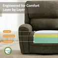 thumbnail image 3 of MCombo Fauteuil Inclinable en Tissu, Capacité de 400 Lb, Swivel, Brun, 3 of 10