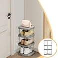 thumbnail image 2 of 4-Tier Plastic Shoe Rack, Multi-Functional Storage Cabinet for Entryway Closet, Compact Shoe Organizer Shelf, 2 of 6