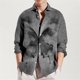 thumbnail image 1 of Camisa de moda para hombre, con costuras retro, nueva camisa de manga larga con solapa, material de alta calidad para primavera y verano, talla grande, 1 of 6