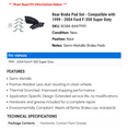thumbnail image 2 of Rear Brake Pad Set - Compatible with 1999 - 2004 Ford F-350 Super Duty 2000 2001 2002 2003, 2 of 2