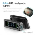thumbnail image 3 of Solar USB TPMS Car Solar Wireless Tire Pressure LCD Monitoring System 4 Sensors, 3 of 11