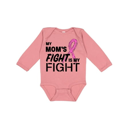 

Inktastic My Moms Fight is My Fight- Breast Cancer Awareness Gift Baby Boy or Baby Girl Long Sleeve Bodysuit