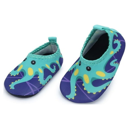 

Barerun Baby Boys Girls Swim Water Shoes Barefoot Aqua Socks Non-Slip for Beach Pool Toddler Kids Green Octopu 18-24 Months