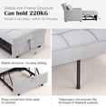 thumbnail image 4 of 3-in-1 Sofa Bed/Sleeper Chair with Bed Function, Linen Fabric, Small Sleeper Sofa/Sleeper Chair with Side Pocket and Adjustable Backrest for Guest Bed, Space-Saving Sleeper Sofa, 4 of 6