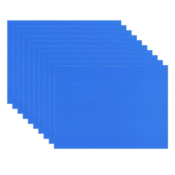 Uxcell 10-Pack Corrugated Plastic Sheets, 8 Inch x 12 Inch Waterproof Blank Corrugated Poster Board Yard Signs [3mm Thick, Blue]