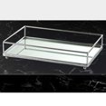 thumbnail image 4 of veasfak Clear Glass Mirrored Storage Makeup Tray Candle Plate Home Organizer, 4 of 9